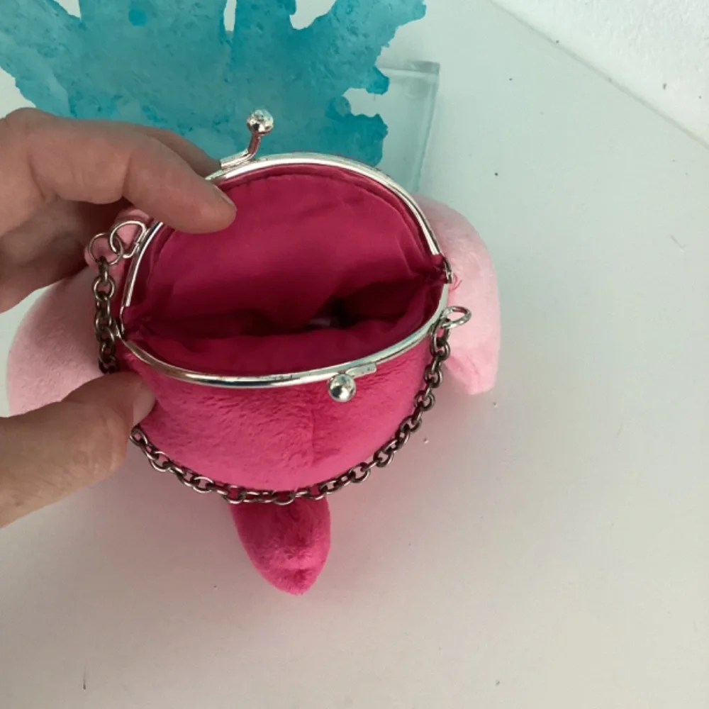 Vint. Gymboree Bird Flower Plush Handbag Animal Change Purse 6”Pink Chain strap